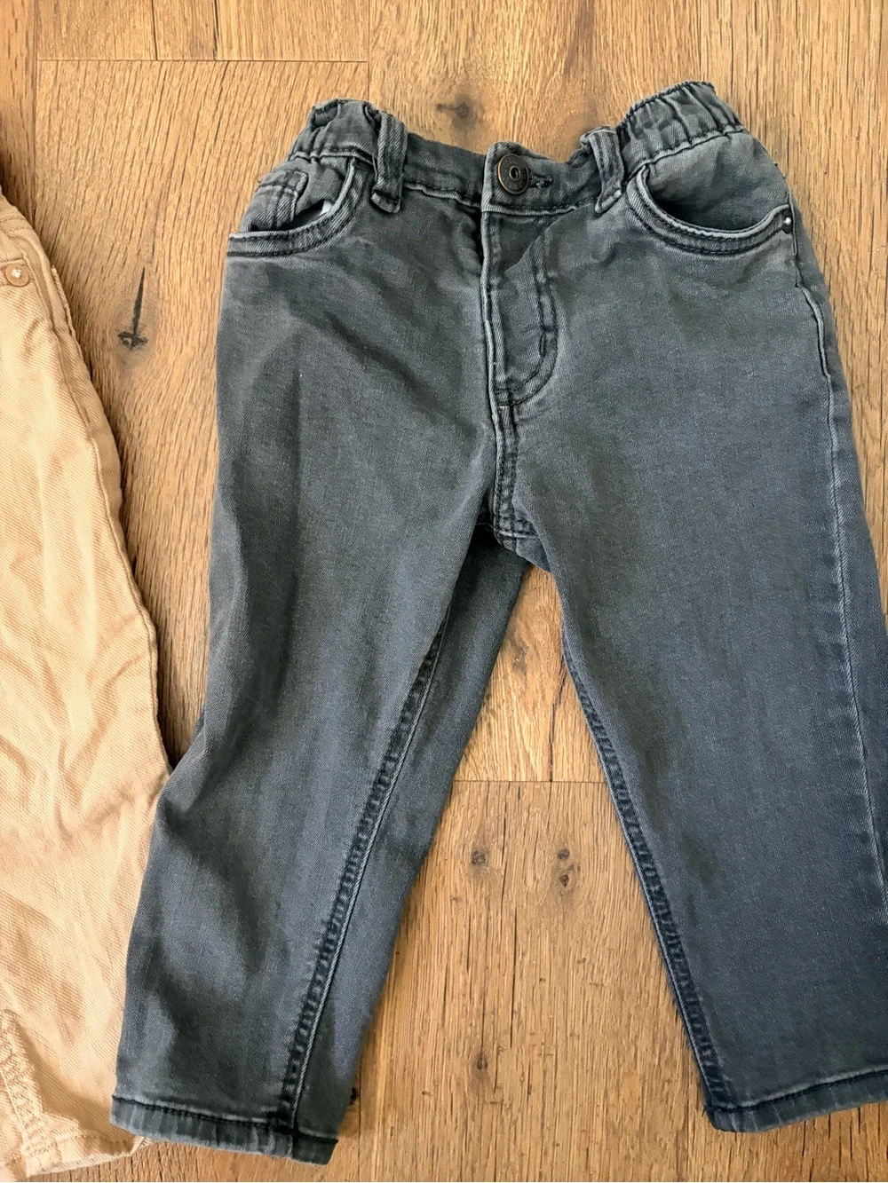 OshKosh B'gosh Tan and Dark Gray Pull-On Kids Pants Set